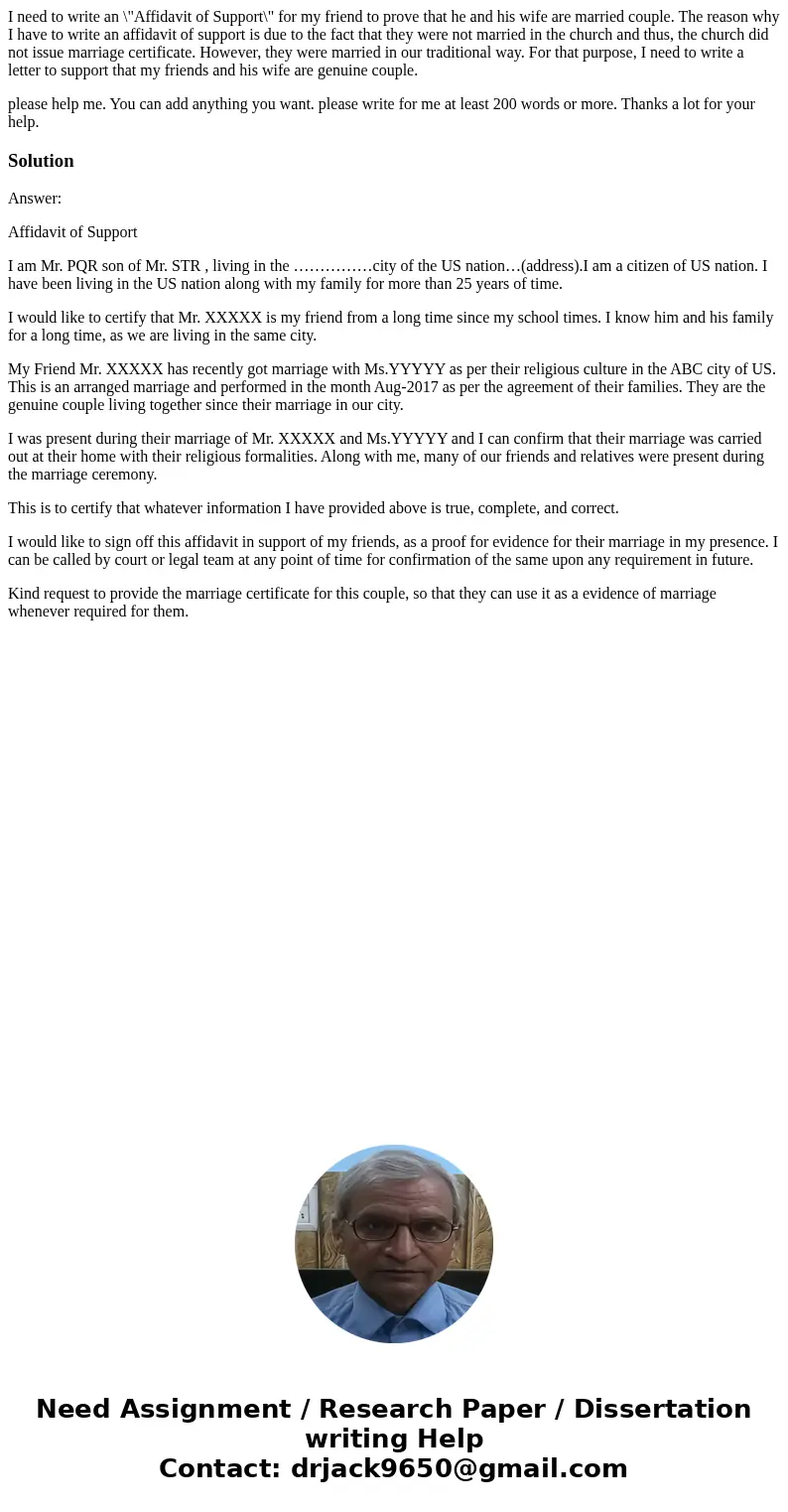 I need to write an \