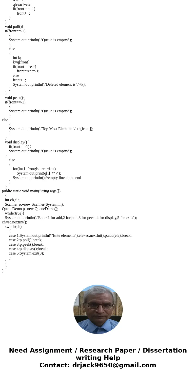 JAVA Using an array of 10 elements (String or int) Implement both a Stack and a Queue Submit a separate Driver for each Be sure all operations are functioning p JAVA Using an array of 10 elements (String or int) Implement both a Stack and a Queue Submit a separate Driver for each Be sure all operations are functioning p