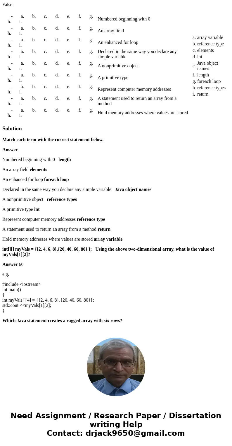 Match each term with the correct statement below. Numbered beginning with 0 An array field An enhanced for loop Declared in the same way you declare any simple  Match each term with the correct statement below. Numbered beginning with 0 An array field An enhanced for loop Declared in the same way you declare any simple