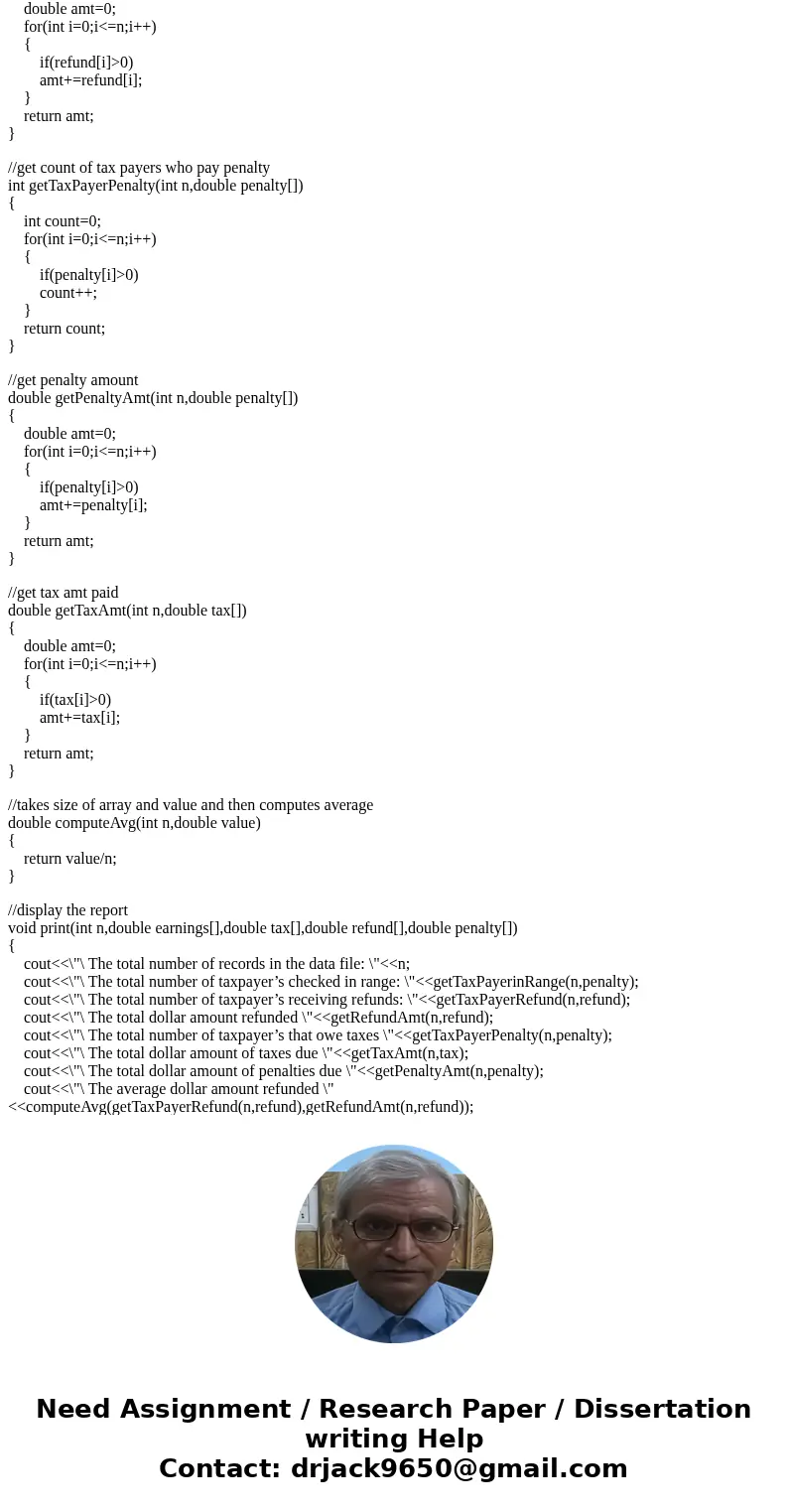  Must use codeblocks C++ An IRS agent is checking taxpayer’s returns in the $30,000.00 to $40,000.00 income bracket (gross earnings). Each record of the data fi