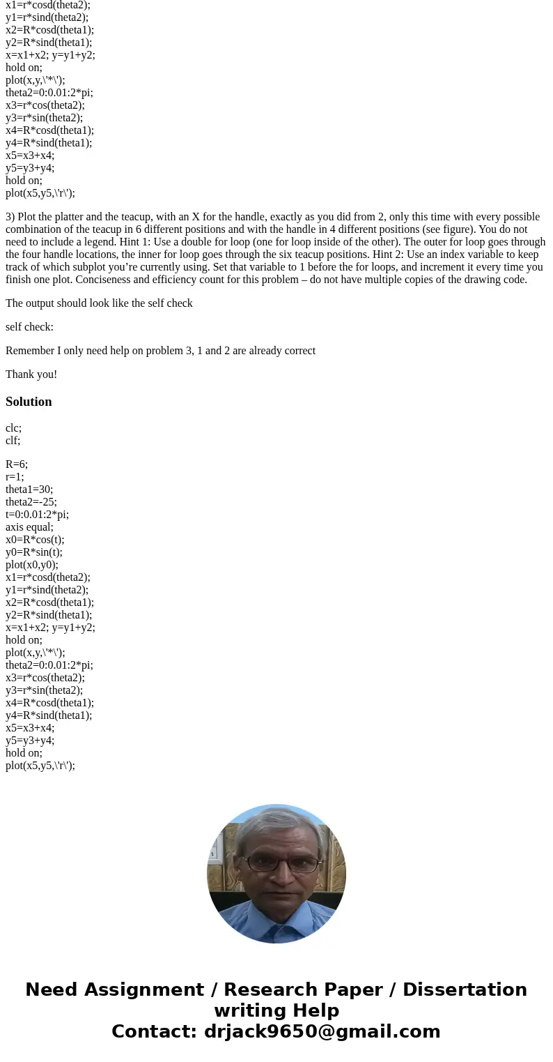 Please help me with problem 3 only, I am putting problem 1 and 2 for your reference only. 1) The Teacup ride at Disneyland consists of a big platter that spins,