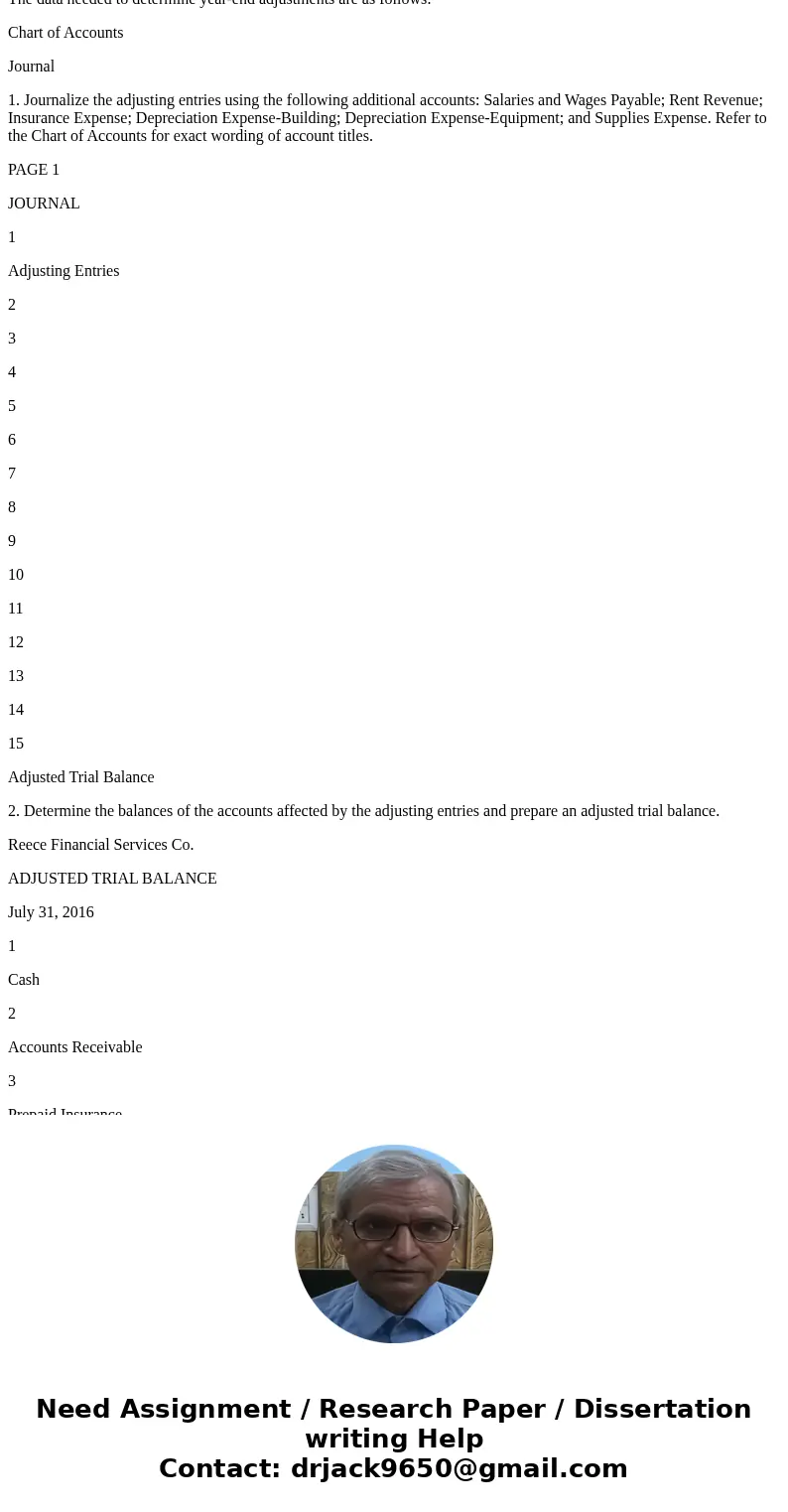 Reece Financial Services Co., which specializes in appliance repair services, is owned and operated by Joni Reece. Reece Financial Services Co.’s accounting cle