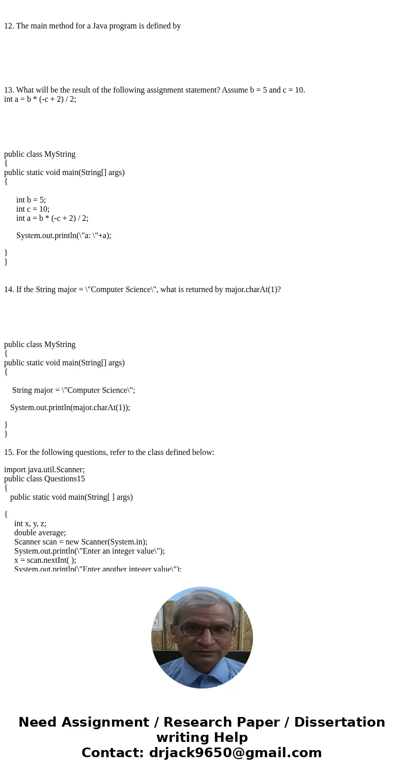 Review Questions for Exam 10/18//2016 1. public class Question1 { public static void main(String[ ] args) { System.out.print(\