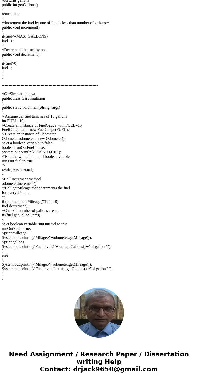 /********************************* * The Odometer class that resembles Odometer * object that contains mileage. Set maximum * mileage is 999999999 ************* /********************************* * The Odometer class that resembles Odometer * object that contains mileage. Set maximum * mileage is 999999999 *************