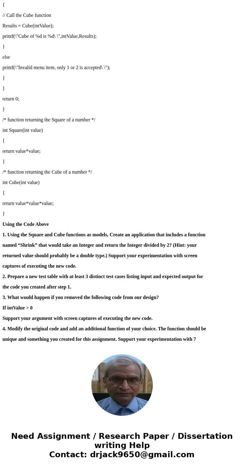 This is a four part question please answer all four parts becaue it is impossible to break it up into four questions. The following is the C Code that will comp This is a four part question please answer all four parts becaue it is impossible to break it up into four questions. The following is the C Code that will comp