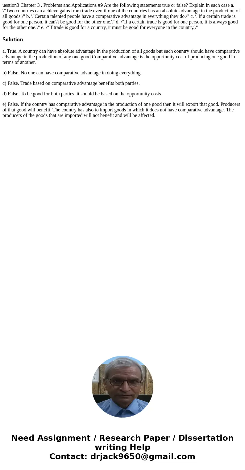 uestion3 Chapter 3 . Problems and Applications #9 Are the following statements true or false? Explain in each case a. \  uestion3 Chapter 3 . Problems and Applications #9 Are the following statements true or false? Explain in each case a. \