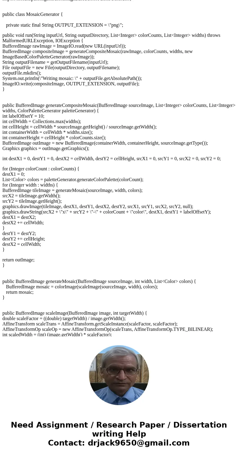 URGENT - IMPORTANT PLEASE HELP! in this program, you are to create a Java application that produces a colored mosaic of tiles. The form your application produce URGENT - IMPORTANT PLEASE HELP! in this program, you are to create a Java application that produces a colored mosaic of tiles. The form your application produce