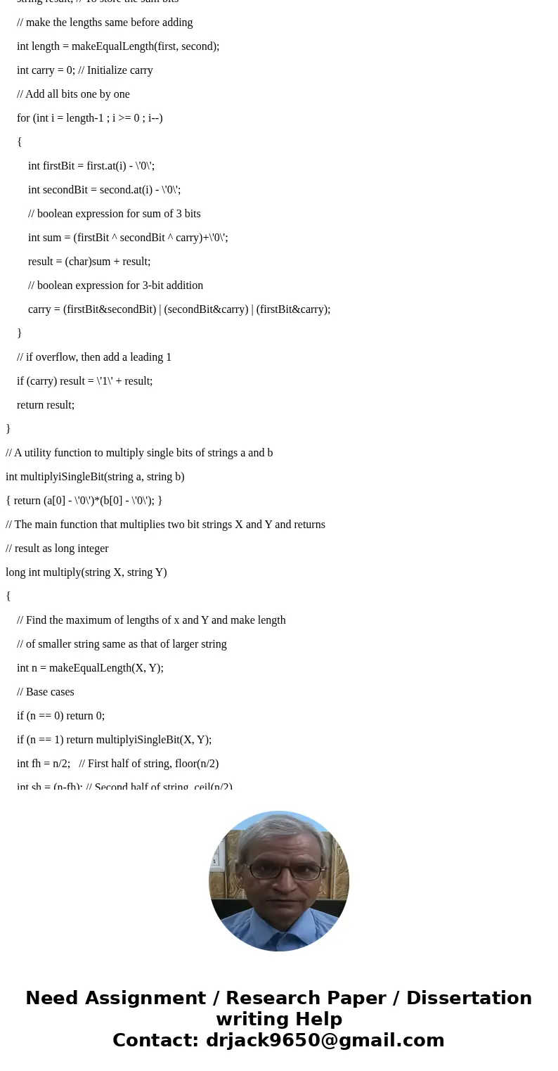 Use divide-and-conquer technique (with complexity of O(nlog23)) to calculate 4158*1324. Please show the steps. You can exit the recursion when you compute the 2 Use divide-and-conquer technique (with complexity of O(nlog23)) to calculate 4158*1324. Please show the steps. You can exit the recursion when you compute the 2