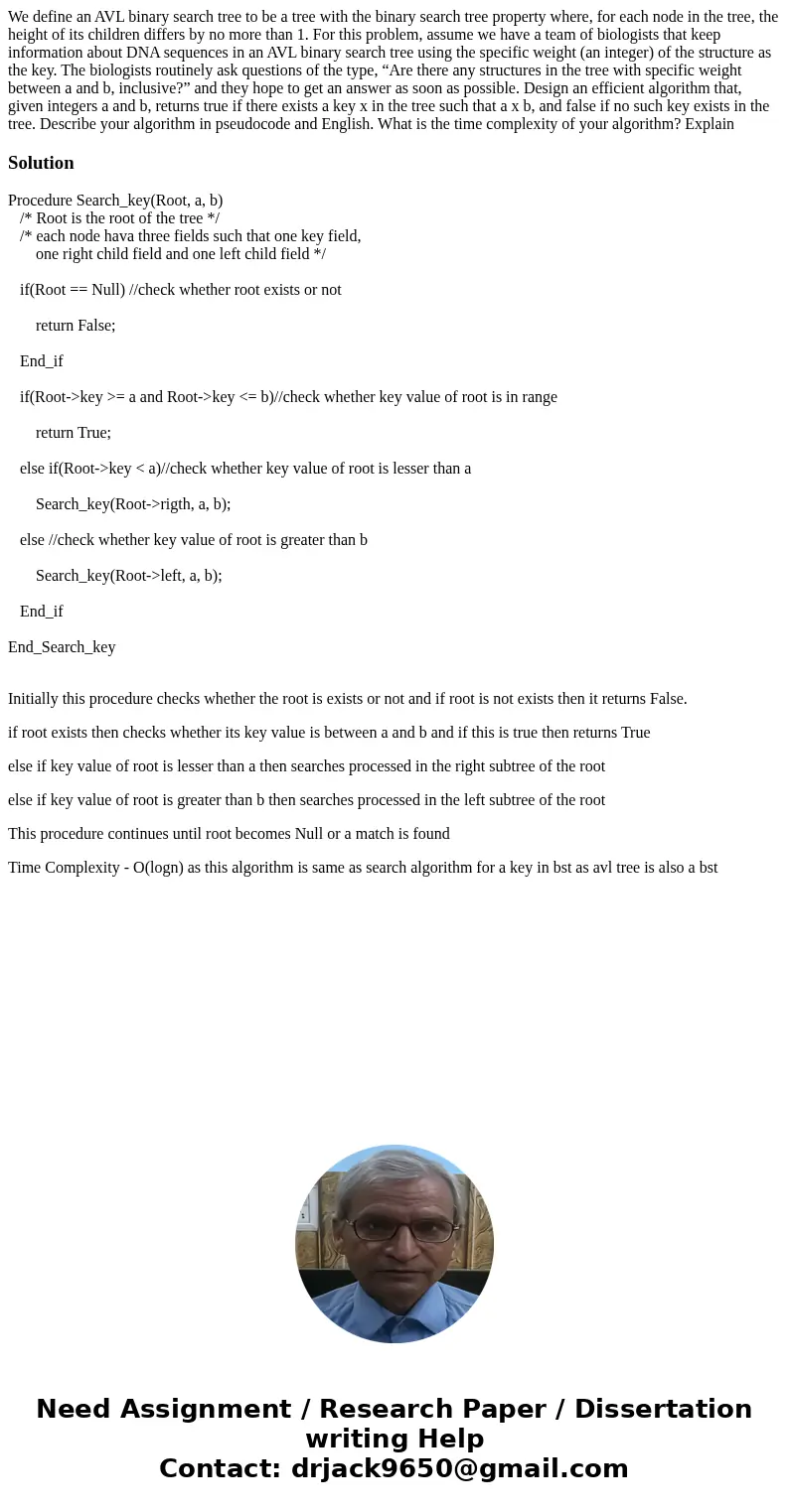 We define an AVL binary search tree to be a tree with the binary search tree property where, for each node in the tree, the height of its children differs by no We define an AVL binary search tree to be a tree with the binary search tree property where, for each node in the tree, the height of its children differs by no