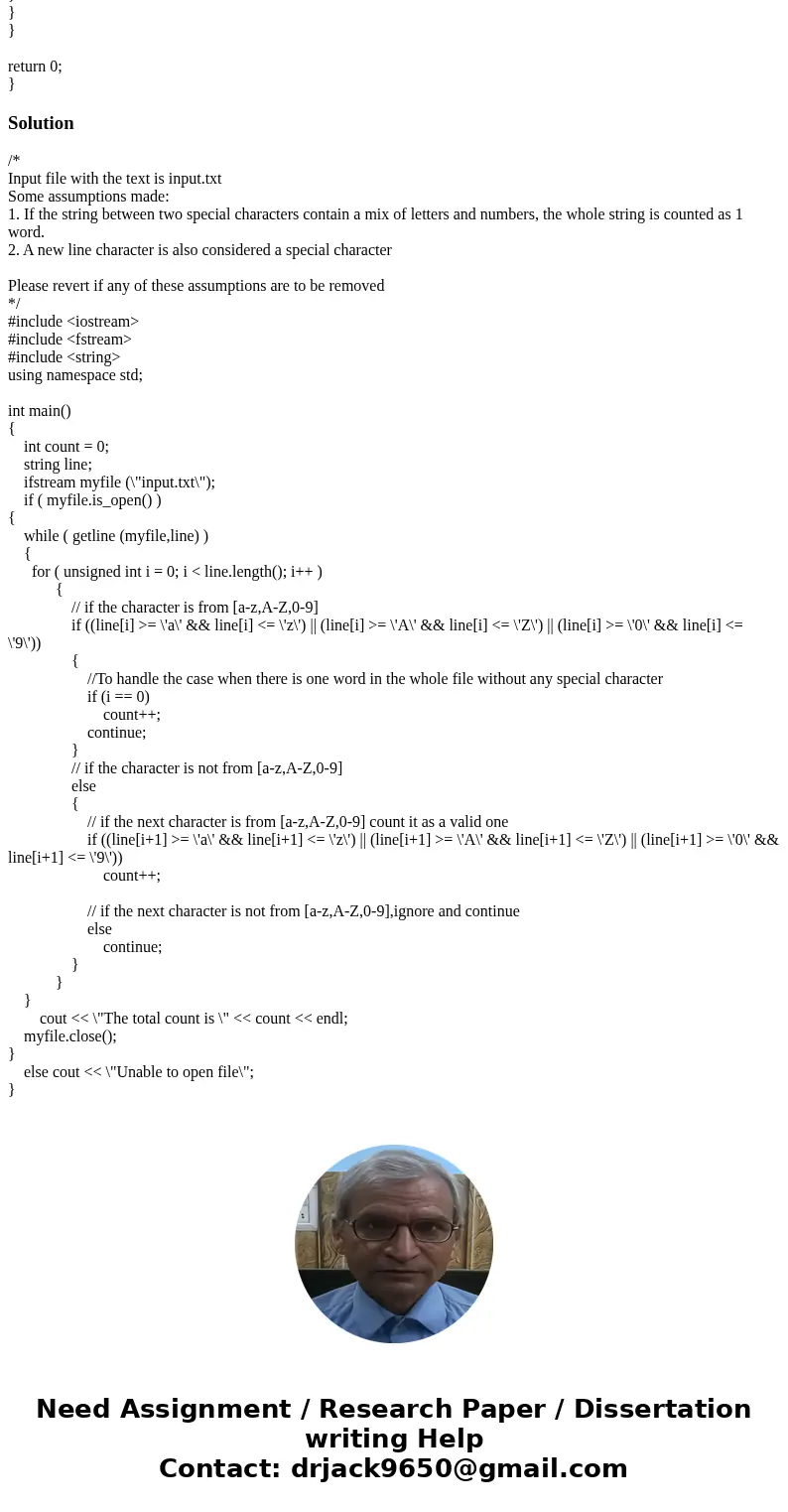 Write a C++ program to count words and numbers in a plain text file. Words and numbers can be repeated. You can use any algorithm and data structures that you p Write a C++ program to count words and numbers in a plain text file. Words and numbers can be repeated. You can use any algorithm and data structures that you p