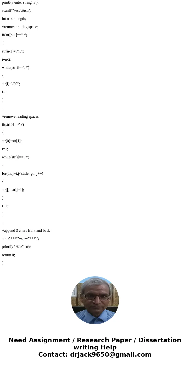 Write a program that reads a string from the keyboard. The string may or may not have trailing white space (for the purpose of this assignment we define white   Write a program that reads a string from the keyboard. The string may or may not have trailing white space (for the purpose of this assignment we define white
