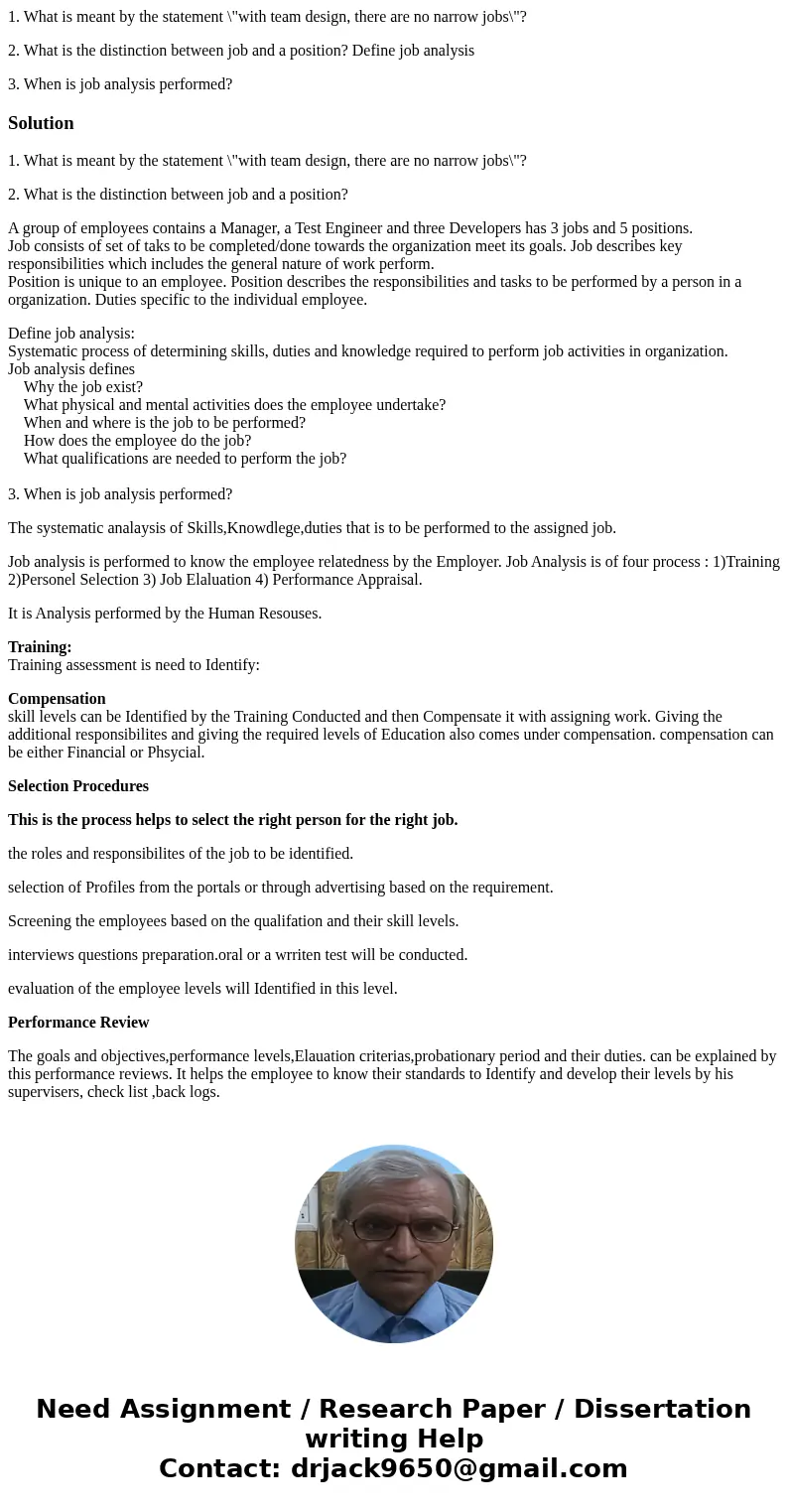 1. What is meant by the statement \