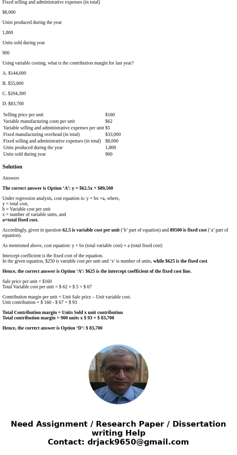 1. Your client\'s company wants to determine the relationship between its monthly operating costs and a potential cost driver. The output of regression analysis 1. Your client\'s company wants to determine the relationship between its monthly operating costs and a potential cost driver. The output of regression analysis