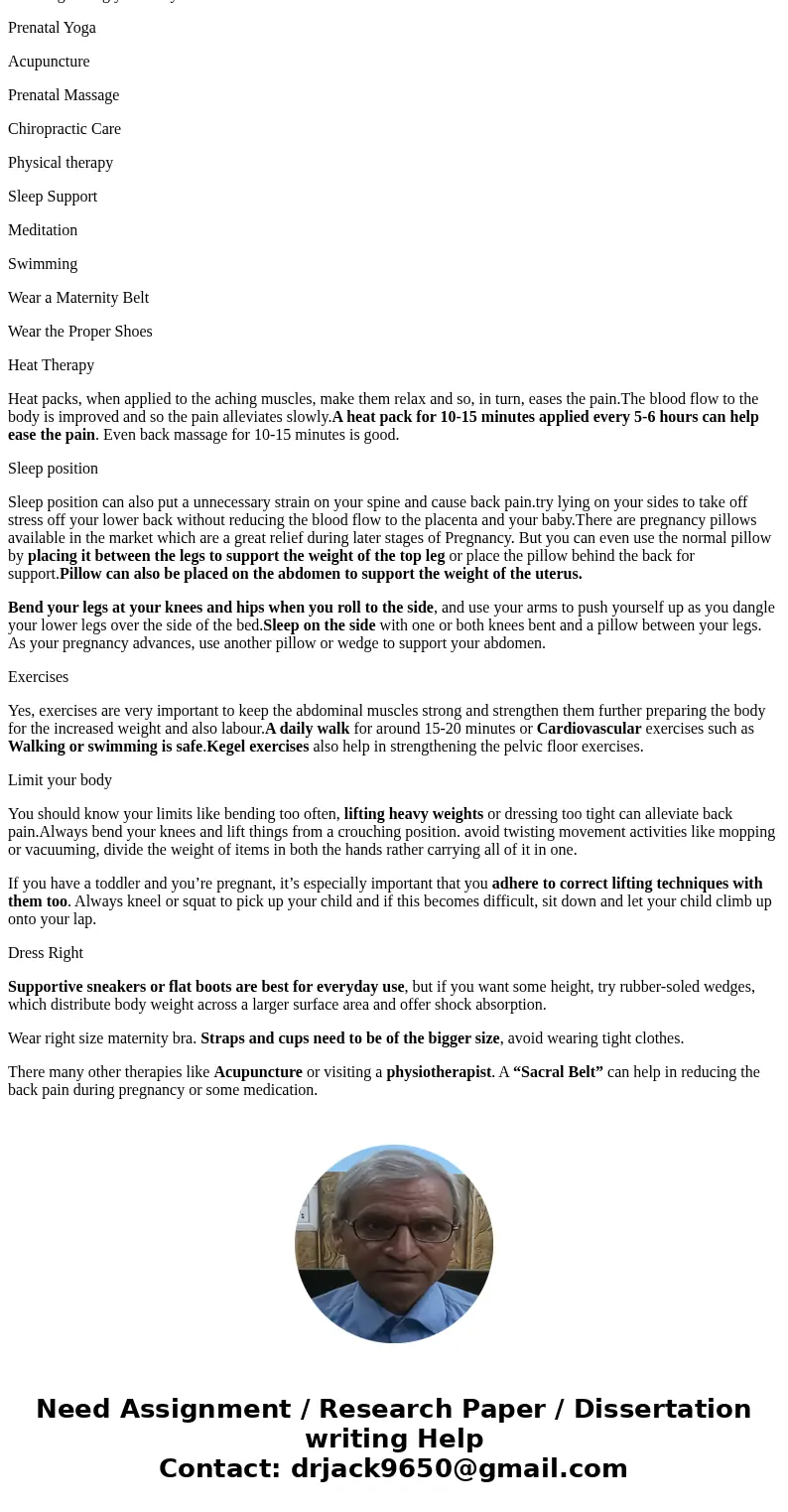  22-3 Suggest several ways of reducing or preventing backache during pregnancy 22-3 Suggest several ways of reducing or preventing backache during pregnancy 22-