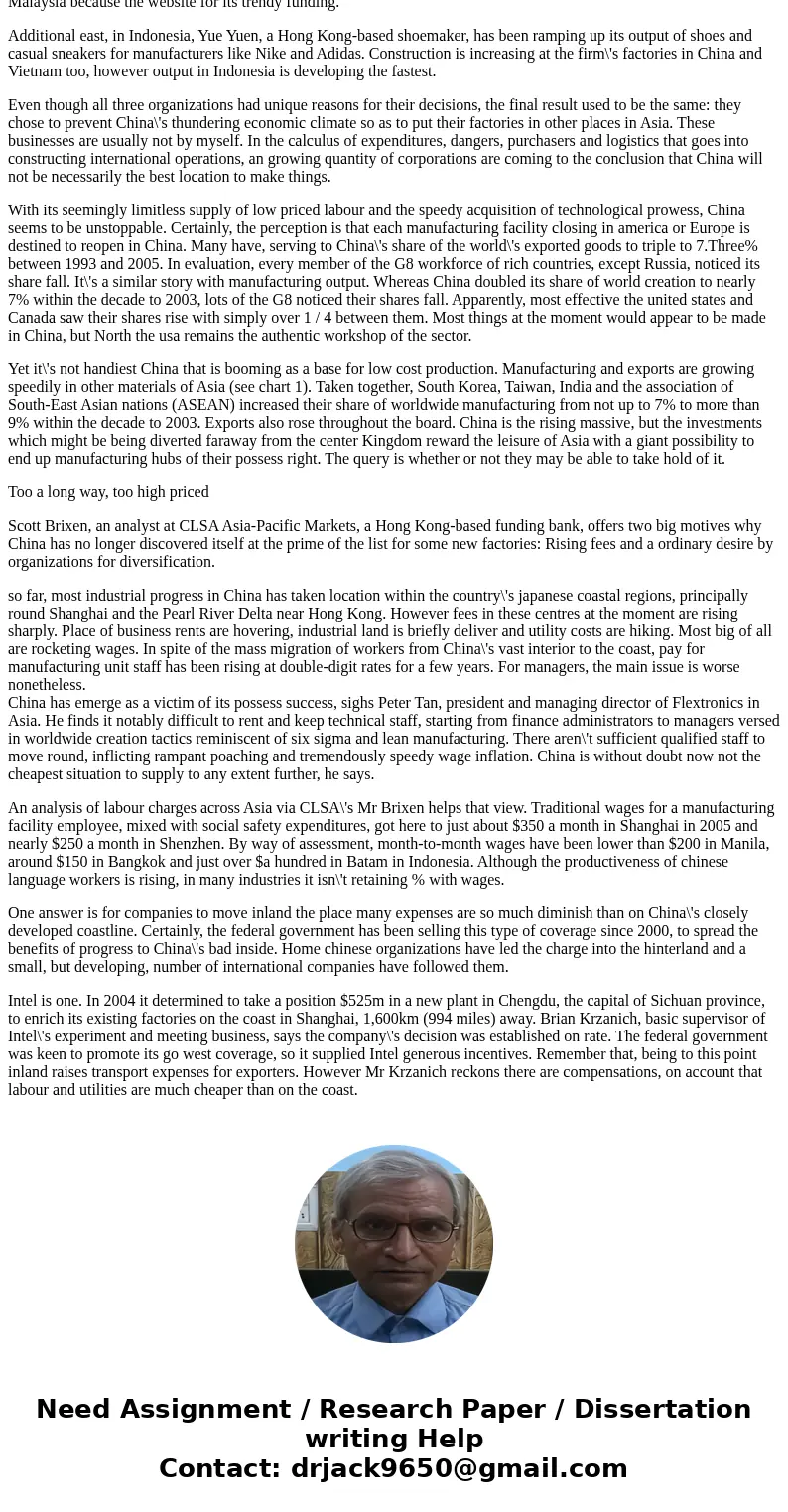 A manufacturing company of textiles has two different production facilities, both producing variations of a similar product. Both are located in the same state.