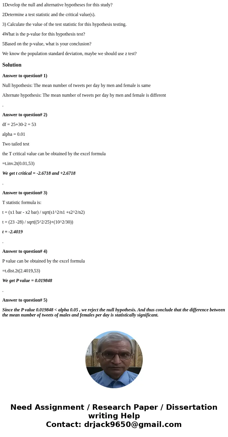A recent study focused on the number of times men and women send a WeChat message in a day. The information is summarized next. At the .01 significance level, c