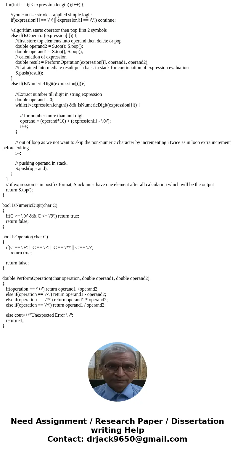 C++ question. Please use C- style string (Char) to code. Please give me a complete code. We normally write arithmetical expressions using infix notation, meanin C++ question. Please use C- style string (Char) to code. Please give me a complete code. We normally write arithmetical expressions using infix notation, meanin