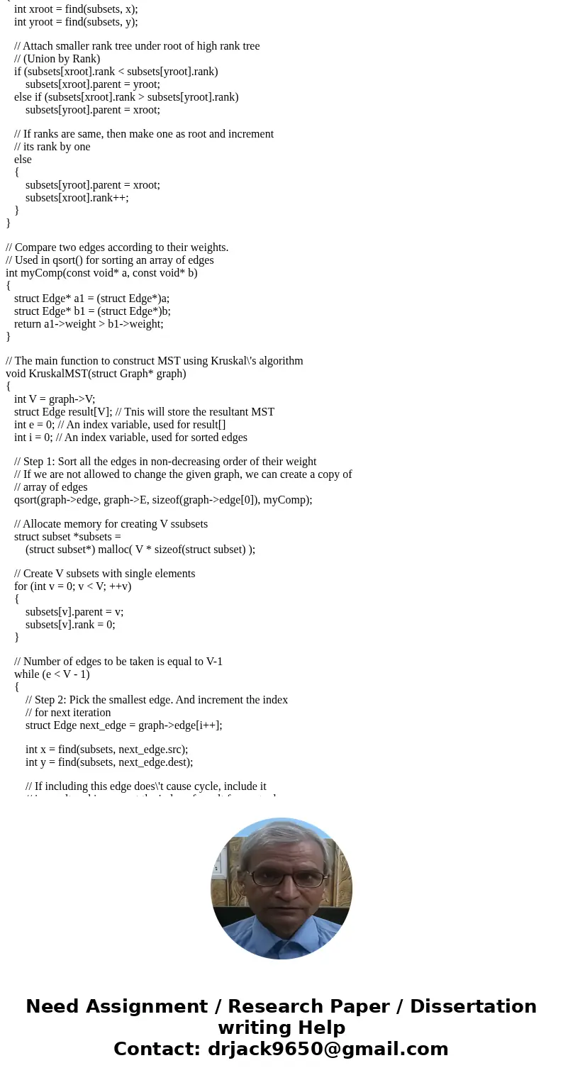 Can Kruskal\'s algorithm be used for finding a minimum spanning tree if you are to start from a predetermined vertex? Explain. Find the minimum spanning tree f  Can Kruskal\'s algorithm be used for finding a minimum spanning tree if you are to start from a predetermined vertex? Explain. Find the minimum spanning tree f