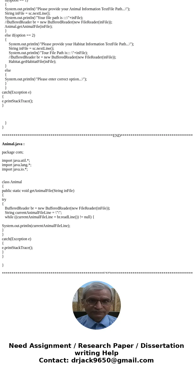 Create a program for a zookeeper monitoring system using two classes. One to be used to determine what the user wants to do, monitor animals or habitats. The ot Create a program for a zookeeper monitoring system using two classes. One to be used to determine what the user wants to do, monitor animals or habitats. The ot