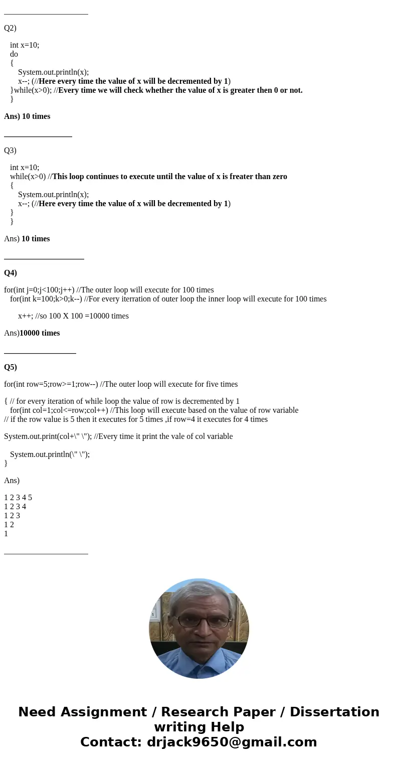 CSE110 Principles of Programming with Java Quiz A6 Last Name (print): First Name (print) 6. Show the output would occur the following code, including proper sp  CSE110 Principles of Programming with Java Quiz A6 Last Name (print): First Name (print) 6. Show the output would occur the following code, including proper sp