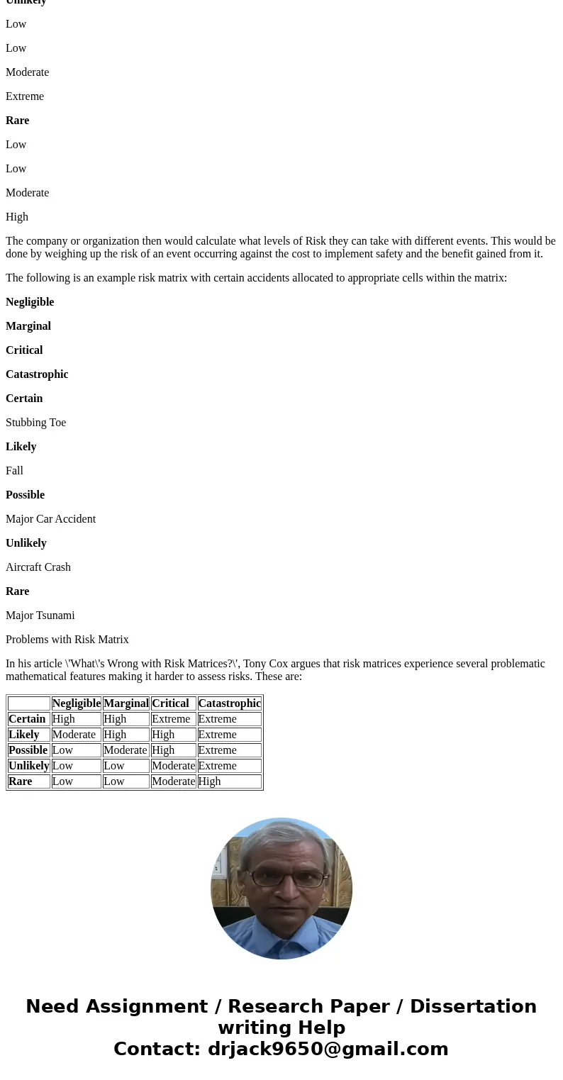  Discuss the appropriateness of the following risk matrices with respect to weak consistency, betweeness, and consistent coloring Redesign the above matrices to