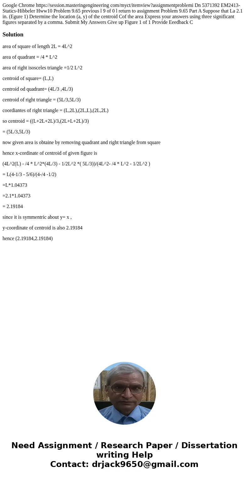 Google Chrome https://session.masteringengineering com/myct/itemview?assignmentproblemi Dn 5371392 EM2413-Statics-Hibbeler Hww10 Problem 9.65 previous l 9 of 0  Google Chrome https://session.masteringengineering com/myct/itemview?assignmentproblemi Dn 5371392 EM2413-Statics-Hibbeler Hww10 Problem 9.65 previous l 9 of 0