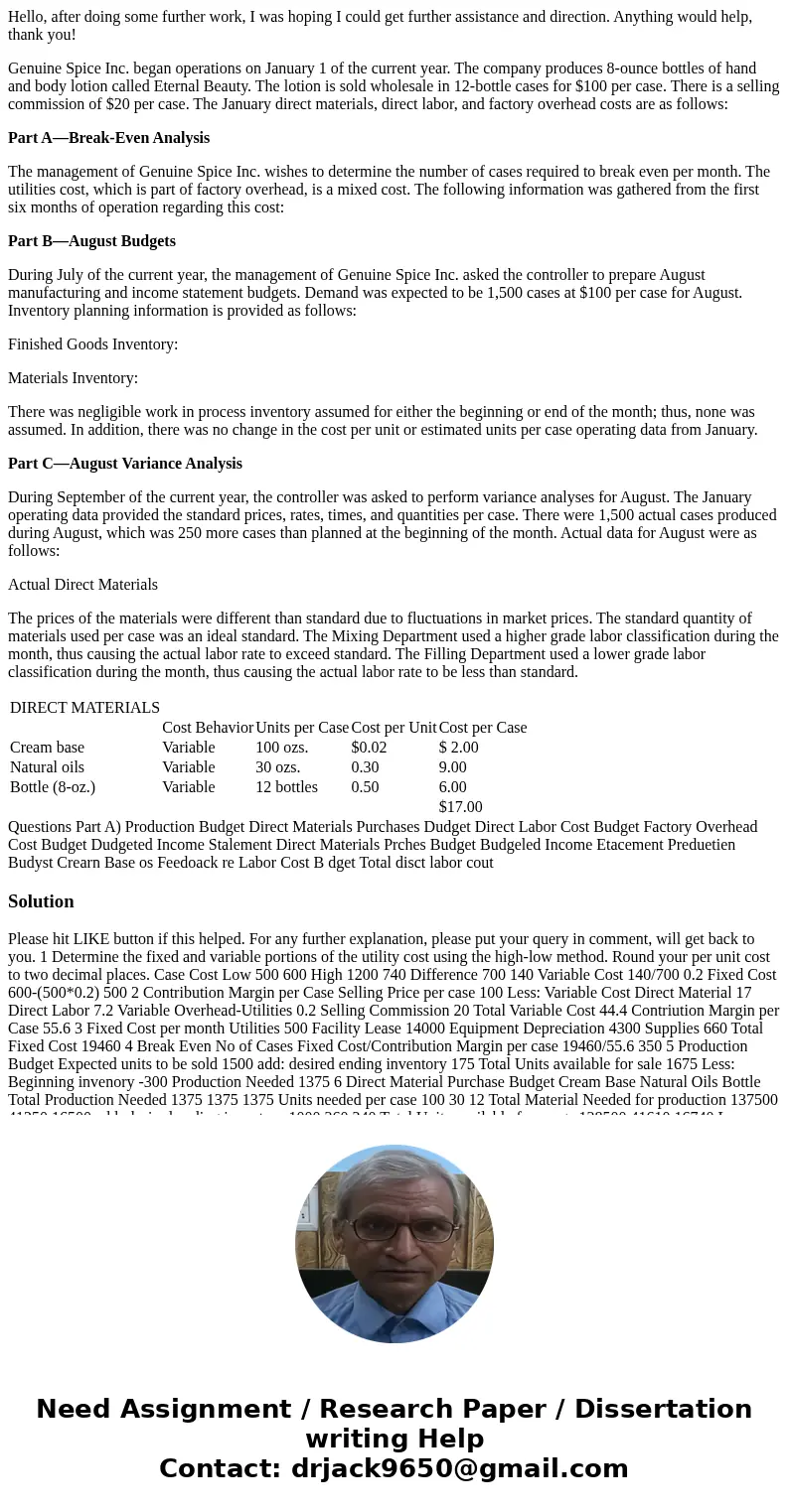 Hello, after doing some further work, I was hoping I could get further assistance and direction. Anything would help, thank you! Genuine Spice Inc. began operat