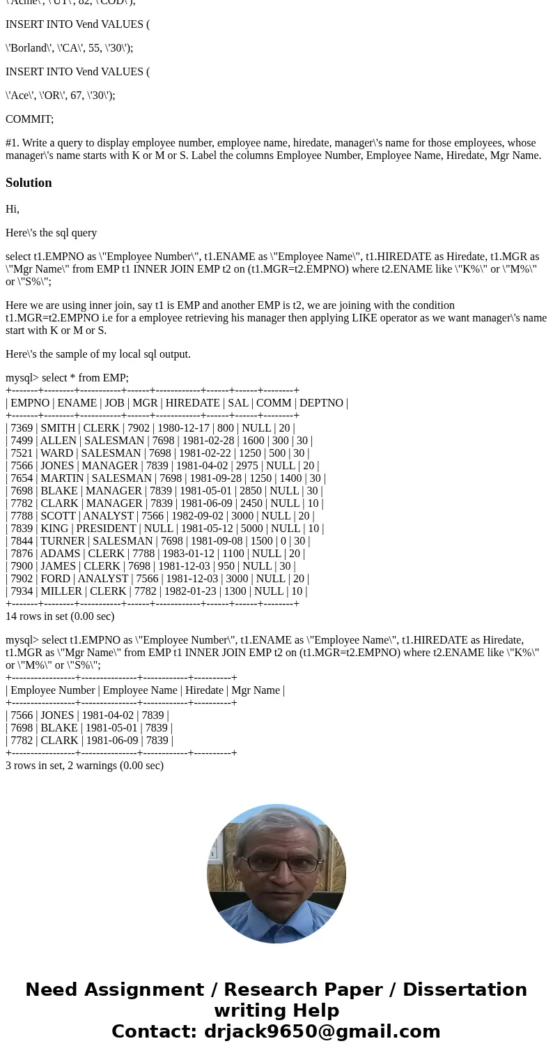home / study / engineering / computer science / questions and answers / -- echo building demo tables. please wait. drop ... Your question has been answered Let 