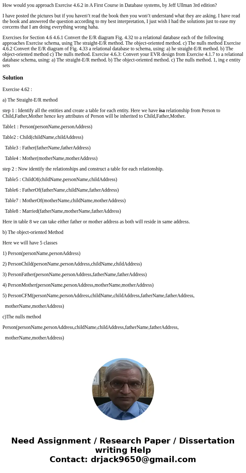 How would you approach Exercise 4.6.2 in A First Course in Database systems, by Jeff Ullman 3rd edition? I have posted the pictures but if you haven\'t read the How would you approach Exercise 4.6.2 in A First Course in Database systems, by Jeff Ullman 3rd edition? I have posted the pictures but if you haven\'t read the