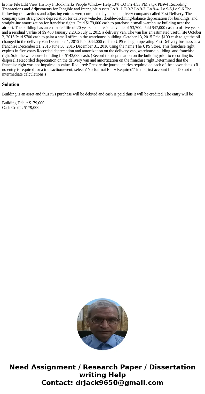 hrome File Edit View History F Bookmarks People Window Help 13% CO Fri 4:53 PM a tpx PB9-4 Recording Transactions and Adjustments for Tangible and Intangible A  hrome File Edit View History F Bookmarks People Window Help 13% CO Fri 4:53 PM a tpx PB9-4 Recording Transactions and Adjustments for Tangible and Intangible A