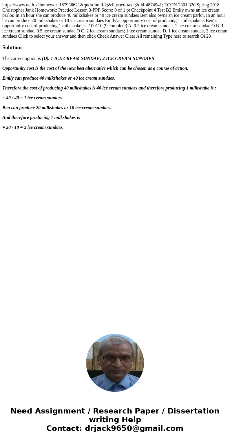  https://www.nath x?homewor. 167936621&questionid-2;&flushed-take;&dd-4874941; ECON 2301.320 Spring 2018 Christopher Jank Homework: Practice Lesson 