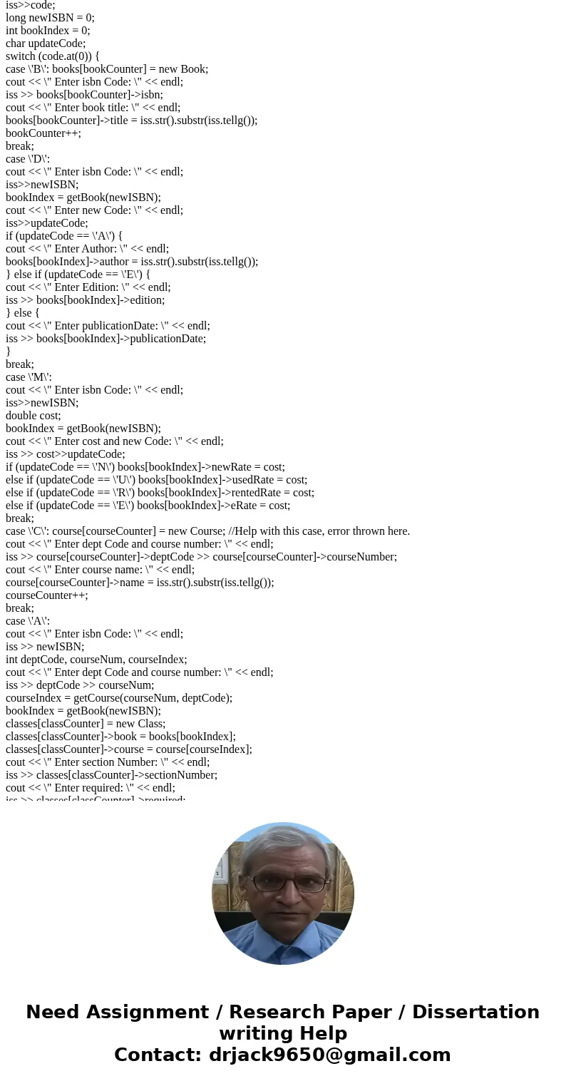 I have posted this earlier, but it seems that the code part was cutoff, therefore, this is re post with full code. In the program the \