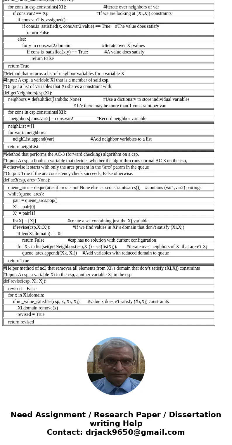 In the AC-3(csp) algorithm, there is a line for each Xk in Xi.NEIGHBORS - {Xj} do Why can Xj be skipped from being added to the queue (noting that the algorithm In the AC-3(csp) algorithm, there is a line for each Xk in Xi.NEIGHBORS - {Xj} do Why can Xj be skipped from being added to the queue (noting that the algorithm