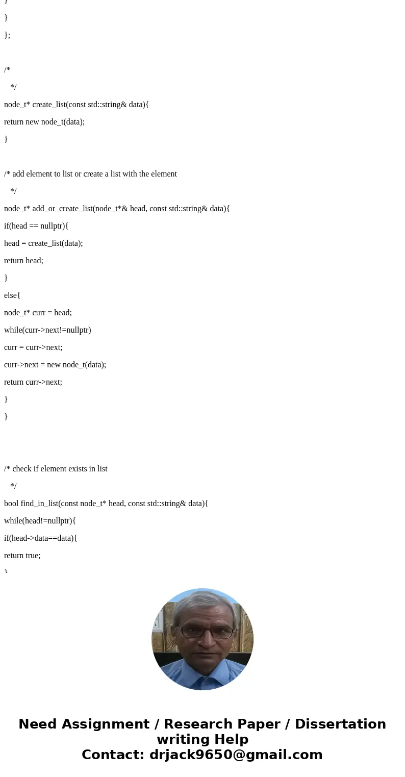 Make a list First thing we need for a linked list is a node class. It needs a data member,use string for this, and a pointer to the same class (often called lin Make a list First thing we need for a linked list is a node class. It needs a data member,use string for this, and a pointer to the same class (often called lin