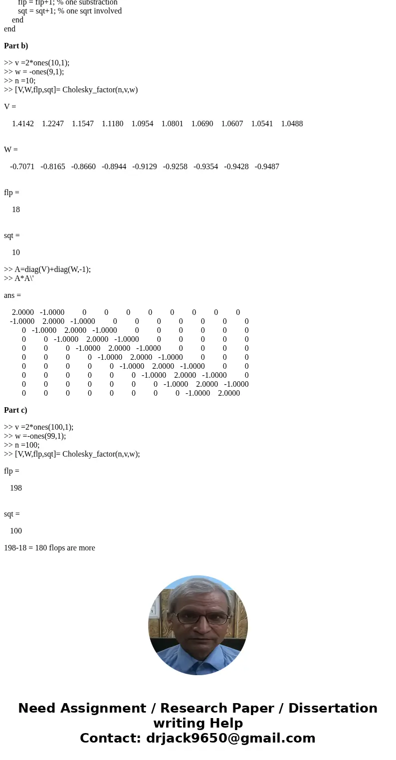 MATLAB PROGRAMMING 1. Write a function in Matlab that takes as input the number n and a symmetric tridiagonal matrix given as two vectors: n×1 vector v represen MATLAB PROGRAMMING 1. Write a function in Matlab that takes as input the number n and a symmetric tridiagonal matrix given as two vectors: n×1 vector v represen