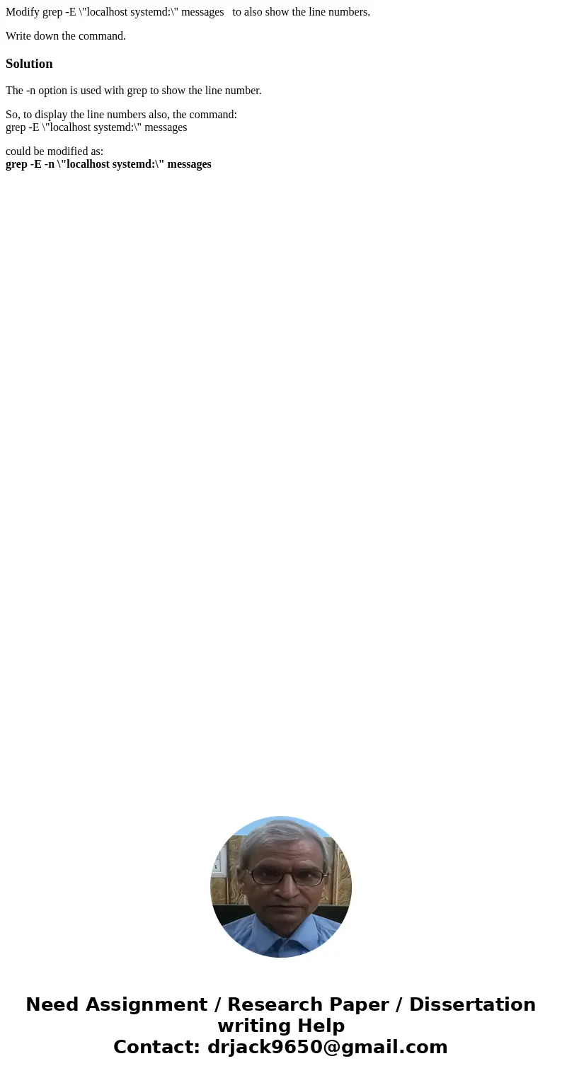 Modify grep -E \ Modify grep -E \