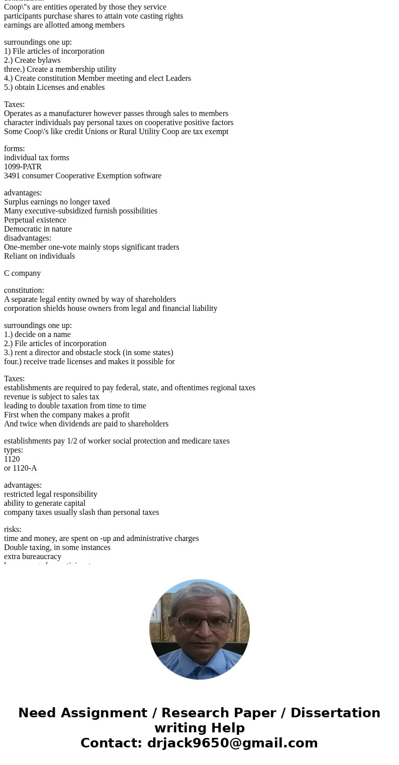 Name six to eight different types of tax structures for business and multinational corporations.SolutionChoose Your Poison What type of business do you\'ve gott