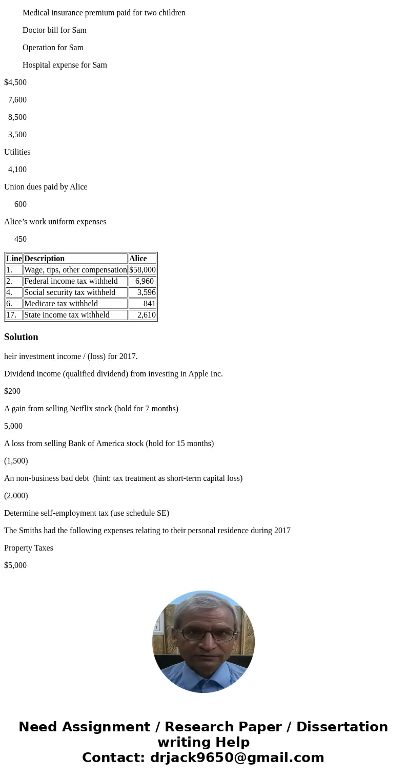 Need help with making the preparing Schedule SE Alice J. and Bruce M. Smith are married taxpayers who file a joint return. Their social security numbers are 123 Need help with making the preparing Schedule SE Alice J. and Bruce M. Smith are married taxpayers who file a joint return. Their social security numbers are 123
