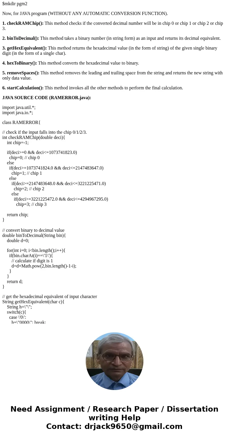 please help completing this short assignment that needs to be done in linux, in java code create a program The program must do the conversion without using any 