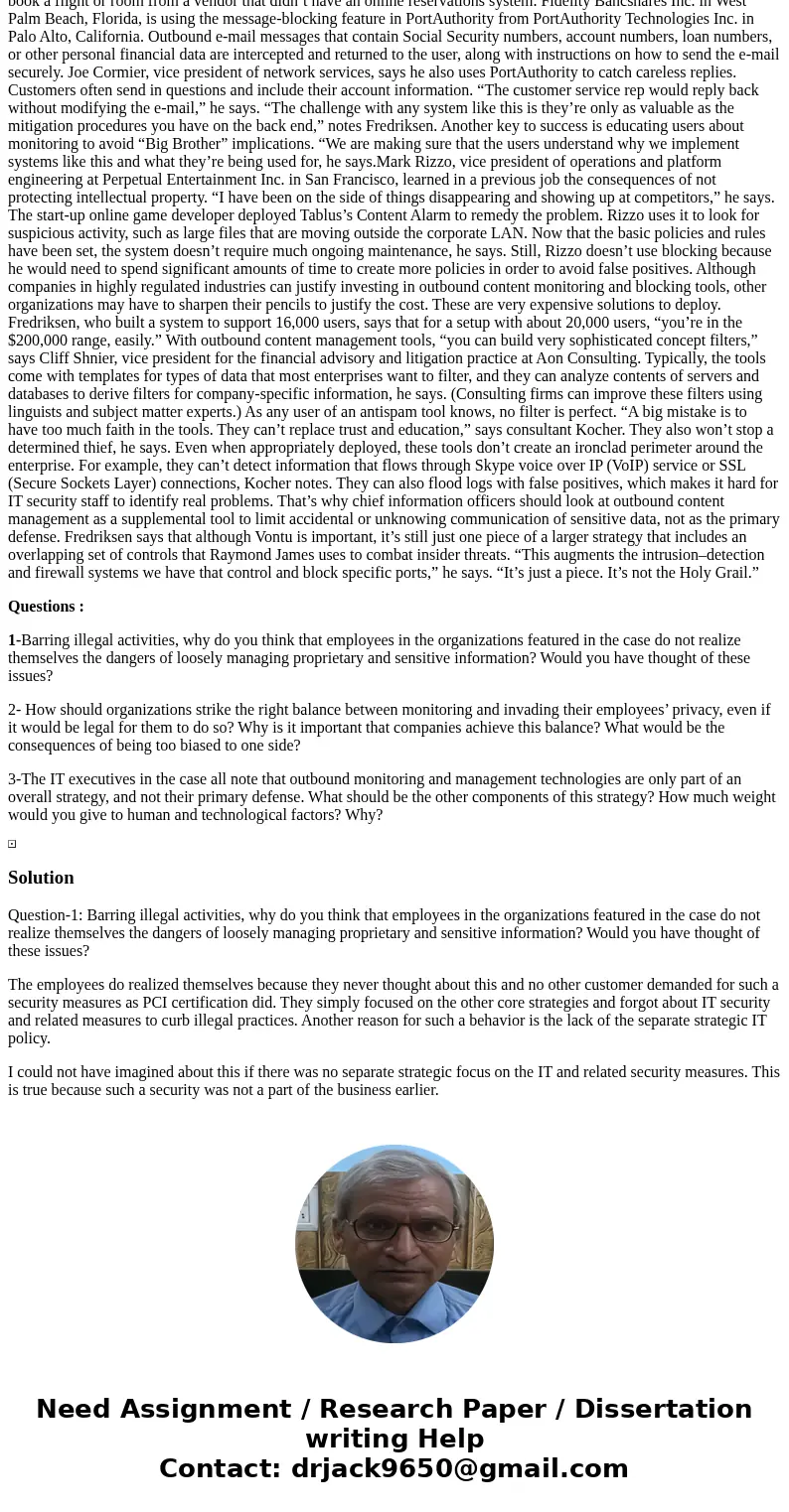 Raymond James Financial, BCD Travel, Houston Texans, and Others: Worrying about What Goes Out, Not What Comes In and issues alerts when policy violations are fo
