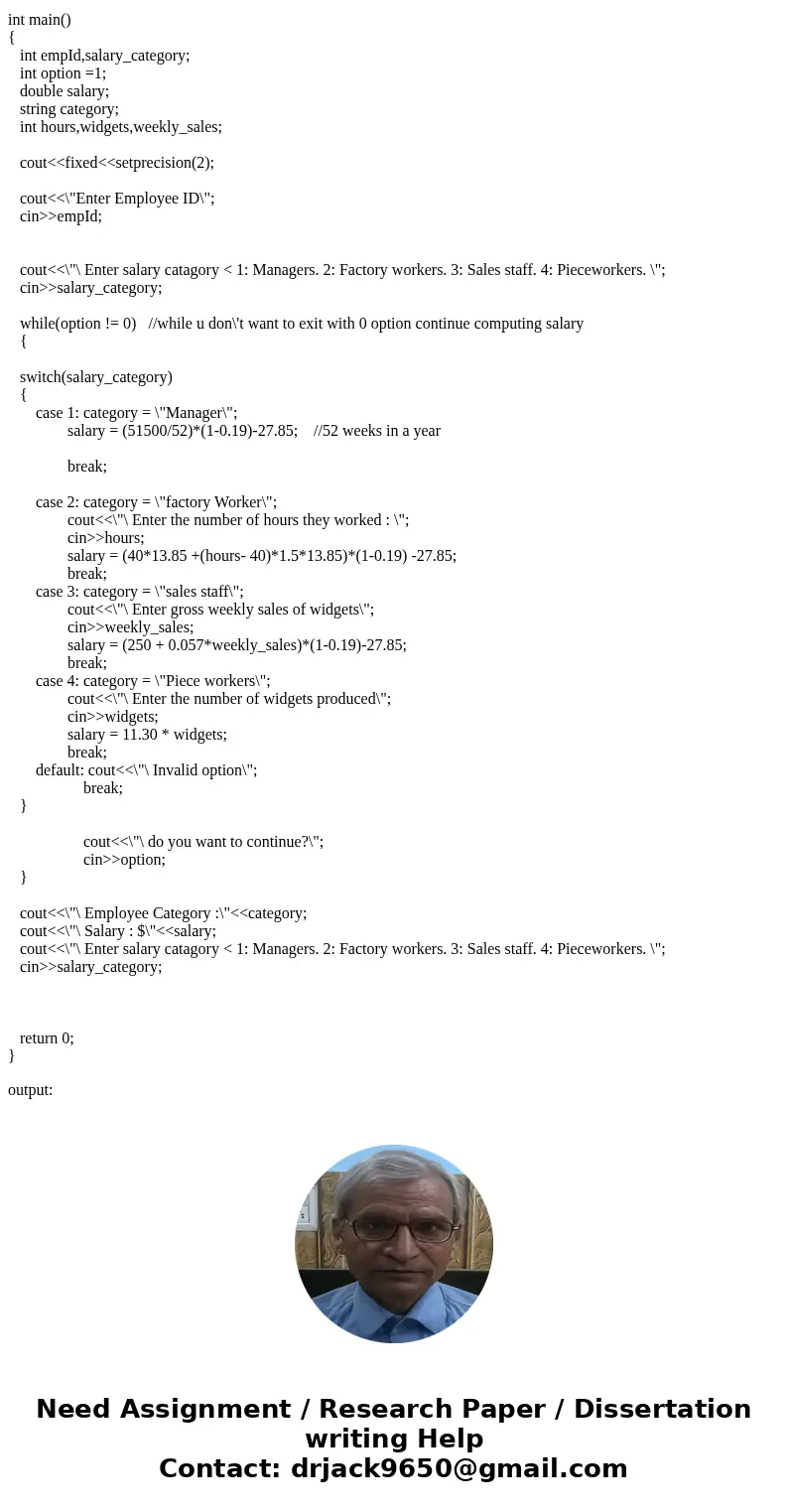 Salaries Task: Compute the weekly pay for each employee at the Wahoo Widget Company. For each employee, you will calculate the base pay according to the appropr Salaries Task: Compute the weekly pay for each employee at the Wahoo Widget Company. For each employee, you will calculate the base pay according to the appropr