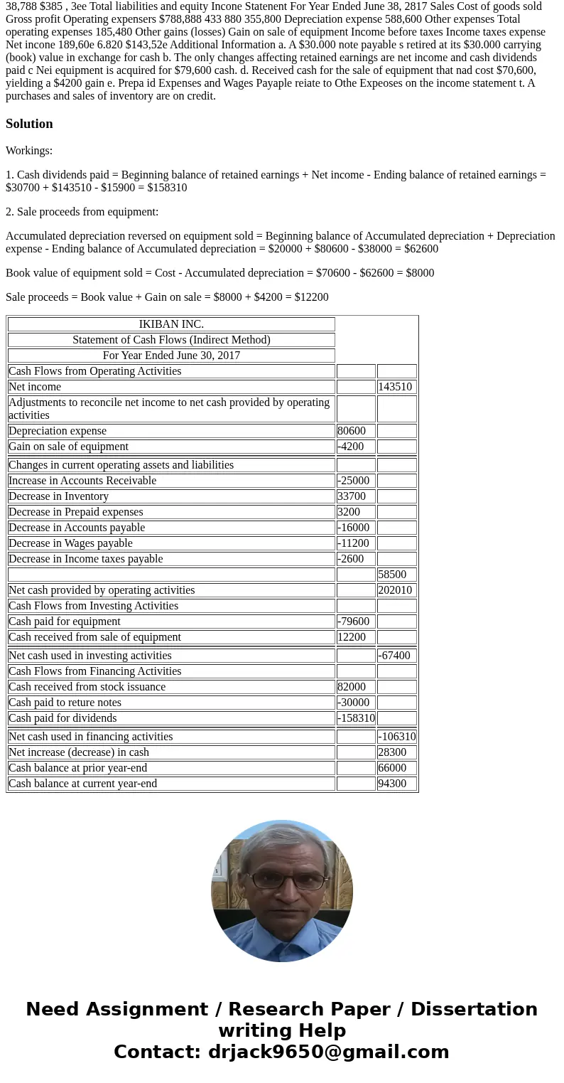  Secure https//newconnect.mheducation.com/flow/connect.html 16-Quiz The following financial statements and additional information are reported June 3e, 2917 and