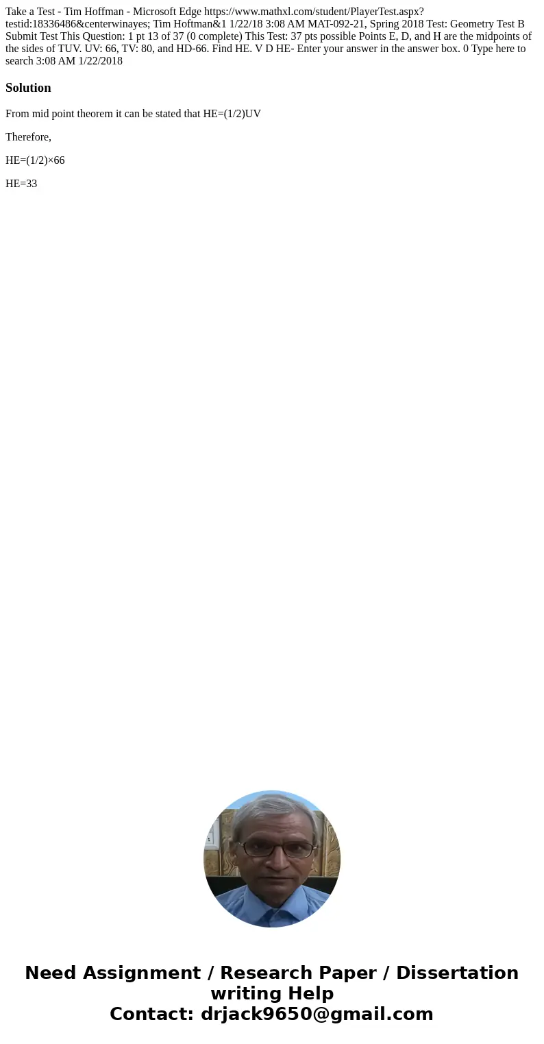 Take a Test - Tim Hoffman - Microsoft Edge https://www.mathxl.com/student/PlayerTest.aspx?testid:18336486¢erwinayes; Tim Hoftman&1 1/22/18 3:08 AM   Take a Test - Tim Hoffman - Microsoft Edge https://www.mathxl.com/student/PlayerTest.aspx?testid:18336486¢erwinayes; Tim Hoftman&1 1/22/18 3:08 AM