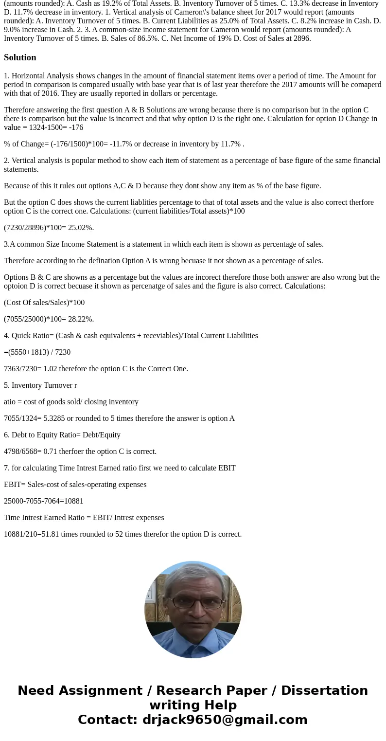  The following information applies to Questions 1-7: 2017 S 5,550 S 5,094 1,813 1,324 1,709 10,396 S 10,325 18,500 15,737 S 28,896 $ 7,230 4,798 6,568 10,300 S 