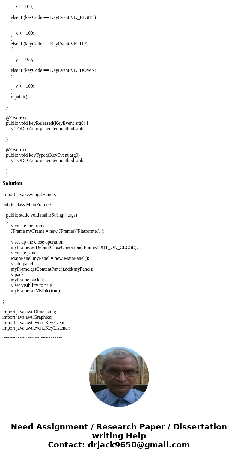 This is Java, What I am creating is a multi lab pacman type game. This one covers movement. I basically need my code below to meet the labs requiremnts. IE I ne This is Java, What I am creating is a multi lab pacman type game. This one covers movement. I basically need my code below to meet the labs requiremnts. IE I ne