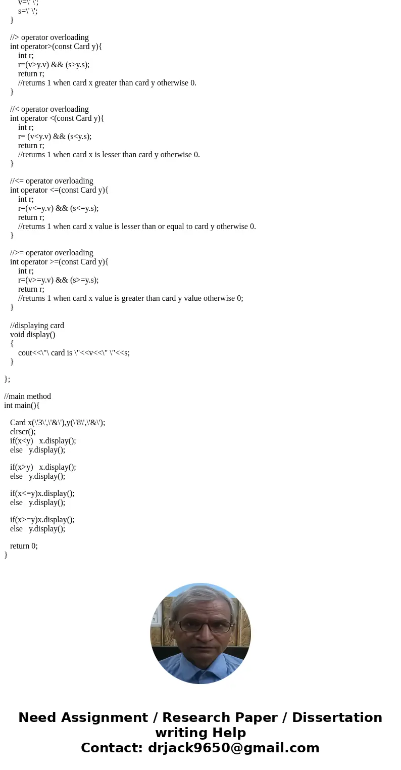 Translate these overloaded operator expressions to appropriate method calls: (a) x > y (b) x !=y (c) x % y (d) x//y (e) x or y Overload appropriate operator  Translate these overloaded operator expressions to appropriate method calls: (a) x > y (b) x !=y (c) x % y (d) x//y (e) x or y Overload appropriate operator