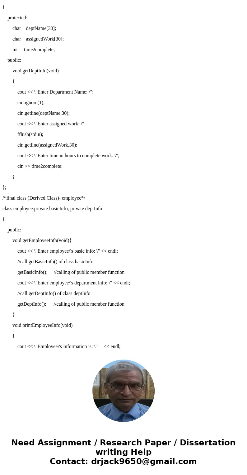  We want to create a C++ system that manages the employees of a pharmaceutical company. The company has two types of employees: Researchers and Administrators. 