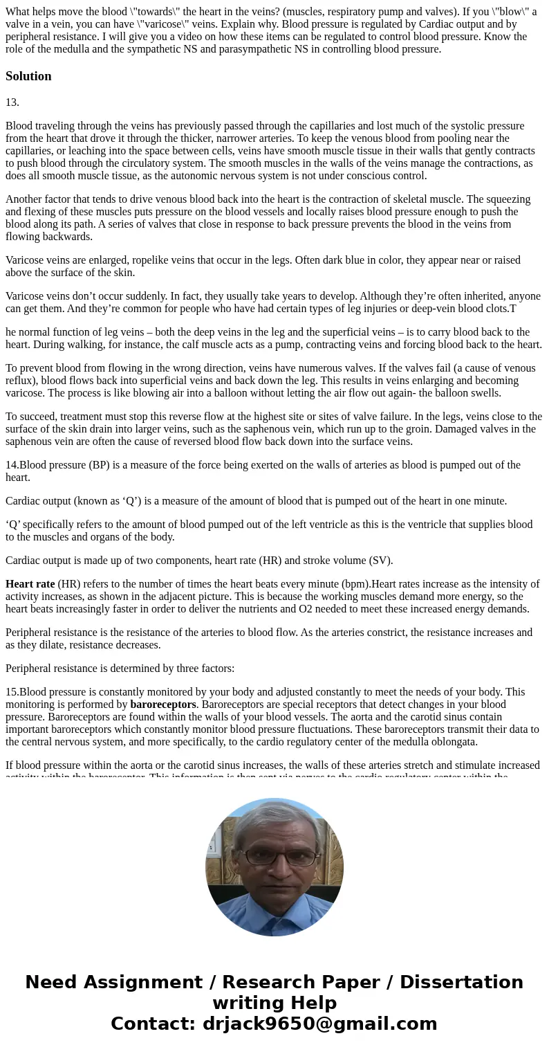  What helps move the blood \