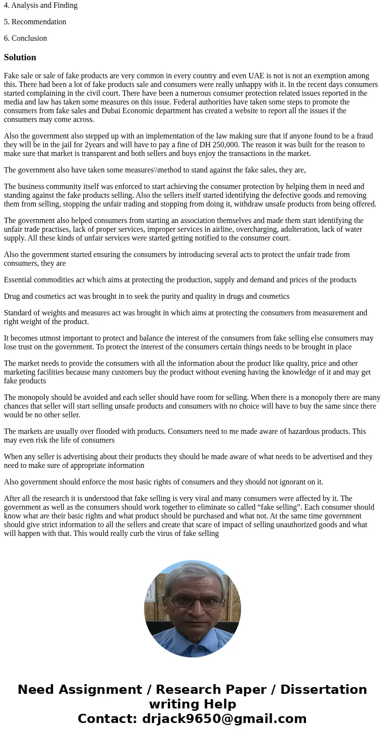 Write 3000 words on this topic Please write a research on it just the topict is given no other material. Does the UAE Consumer Protected from the fake \