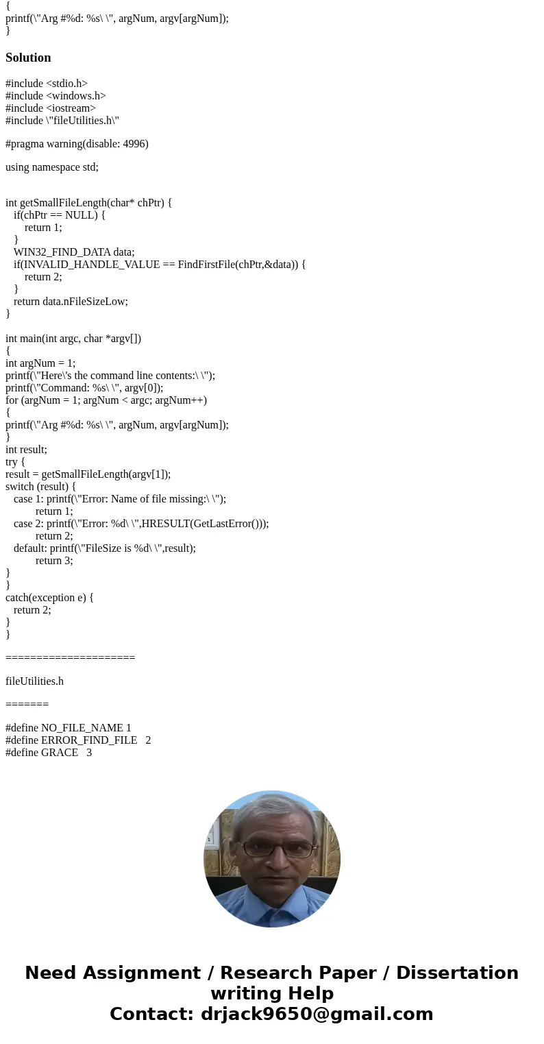 Write a C program that displays the size of a file. This project must contain the three source files. • Take an input filename as the first (and only) argument  Write a C program that displays the size of a file. This project must contain the three source files. • Take an input filename as the first (and only) argument